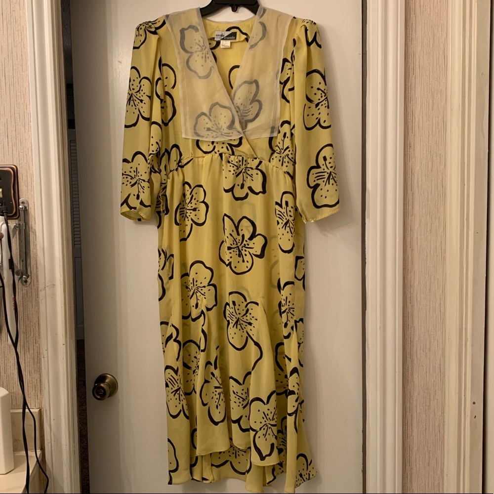 Vintage Floral Midi Dress
